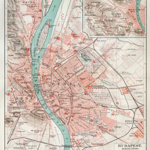 Budapest city map 1895