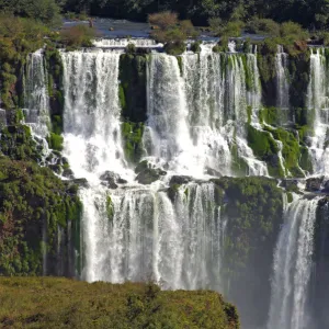 Cascades of the Iguazu Waterfalls Argentina Brazil