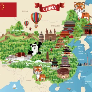 China Cartoon Map