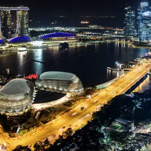 City night view, Marina bay, Singapore