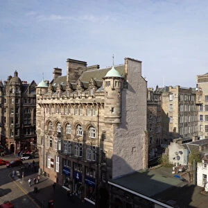 City Streets of Edinburgh in the Sunshine, Scotland, United Kingdom