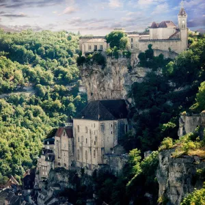 Rocamadour Overlooking the Alzou canyon