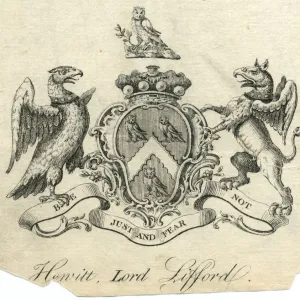 Coat of arms Hewitt Lord Lifford 18th century