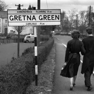 A couple entering Gretna Green