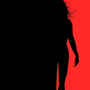 Creative artistic silhouette of woman