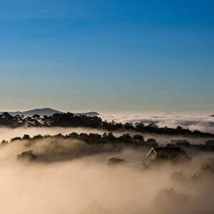 DaLat in mist, cloud, morning