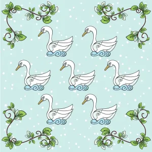 The Twelve days Of Christmas Series. Seven Swans a Swimming