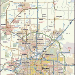 Denver, Colorado area map