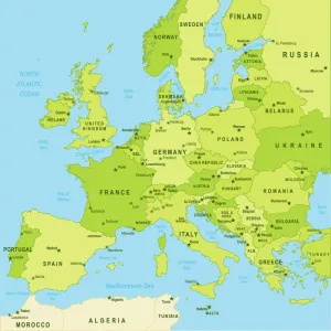 Detailed map of Europe