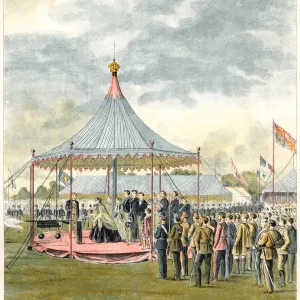 Queen Victoria Firing a Rifle at Wimbledon Common 1860 Print Queen Victoria Firing a Rifle at Wimbledon Common 1860 Print