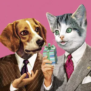 Dog and Cat Businessmen