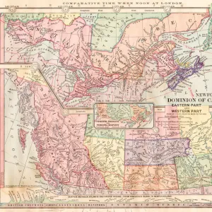 Dominion of Canada map 1886