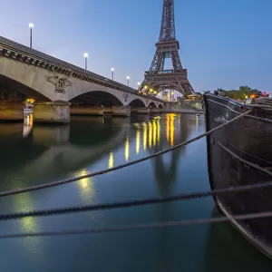 Eiffel tower from Seine river