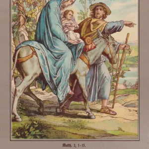 The Flight into Egypt, chromolithograph, published ca. 1880