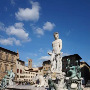 Fountain of Neptune, Close Up, Florence, Italy