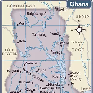 Ghana country map