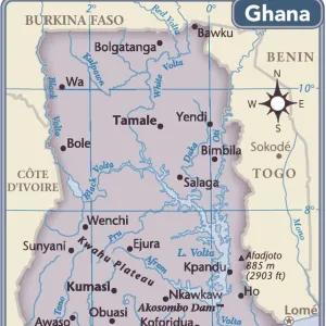 Ghana country map