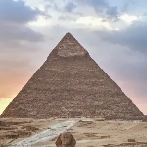 Sunset Print of the Pyramids at Giza Sunset Print of the Pyramids at Giza
