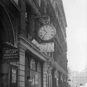 GMT Clock 1916, first year of daylight saving