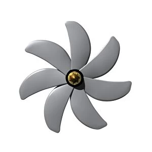 Grey propeller with seven blades