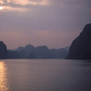 Halong Bay at sunset