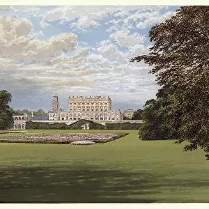 History English Architecture, Italianate mansion, Cliveden House, Buckinghamshire, 19th Century Landscape Art
