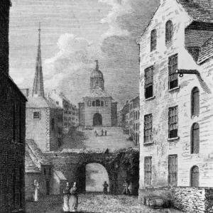 View of a street in Londonderry, Northern Ireland print View of a street in Londonderry, Northern Ireland print