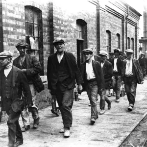 Miners Return Home from Crown Farm Colliery Print 1926 Miners Return Home from Crown Farm Colliery Print 1926