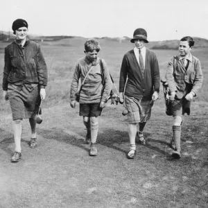 Fine Art Storehouse Print: Golf Caddies 9th April 1929 Fine Art Storehouse Print: Golf Caddies 9th April 1929