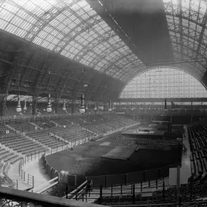 Olympia Stadium 1909 Print - Interior of Exhibition Halls Olympia Stadium 1909 Print - Interior of Exhibition Halls