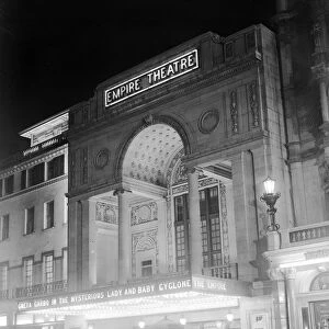 Illuminated exterior Empire Theatre, Leicester Square