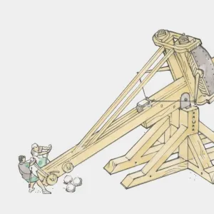 Illustration of large Roman catapult