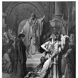 Judgement of Solomon engraving 1870