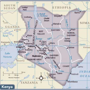 Kenya country map