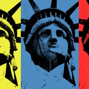 Lady Liberty (triad of primary colors)