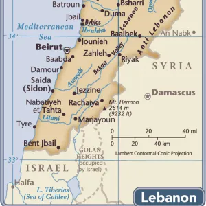 Lebanon country map