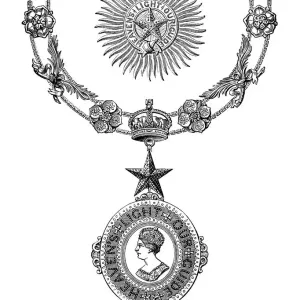 Insignia of the Order of the Star of India Print, 1861-1947