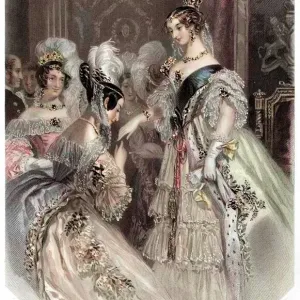 Young Queen Victoria Presentation Print 1850s Engraving