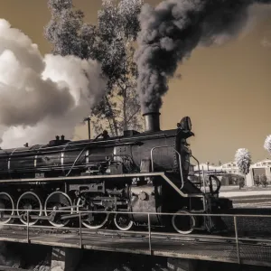 Locomotive Steam Train in Infrared, Pretoria, Gauteng