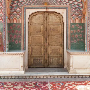 Lotus door at Jaipur City Palace, Rajasthan, India