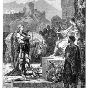 Vercingetorix Surrender to Julius Caesar Print