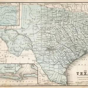 Karte von Texas 1867