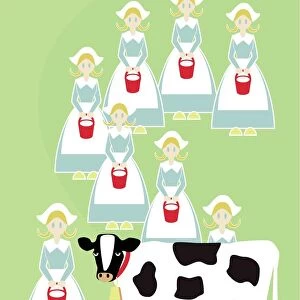 Eight Maids A-Milking