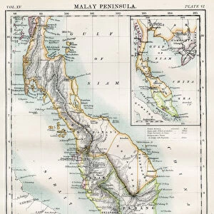 Malay peninsula map 1883