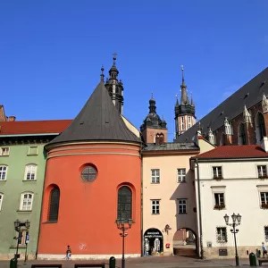 Maly Rynek (small square) in Krakow, Poland