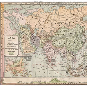 Map of Asia 1889