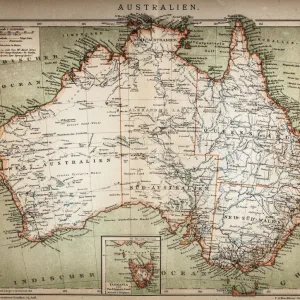 Map of Australasia (1898 engraving)