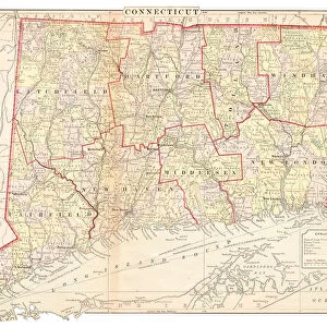 Map of Connecticut 1877