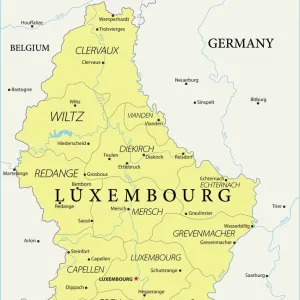 Map of Luxembourg - Vector