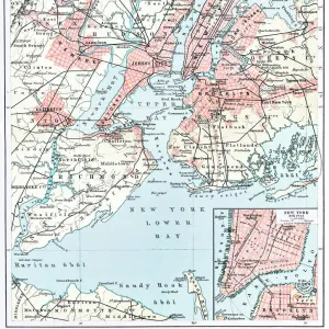 Map of New York city 1896